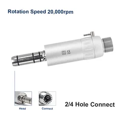 Dental Low Speed Handpiece Air Motor For 2/4 Hole Rotation Speed 20,000rpm Gear Ratio 1:1 Direct Drive Dentist Tools