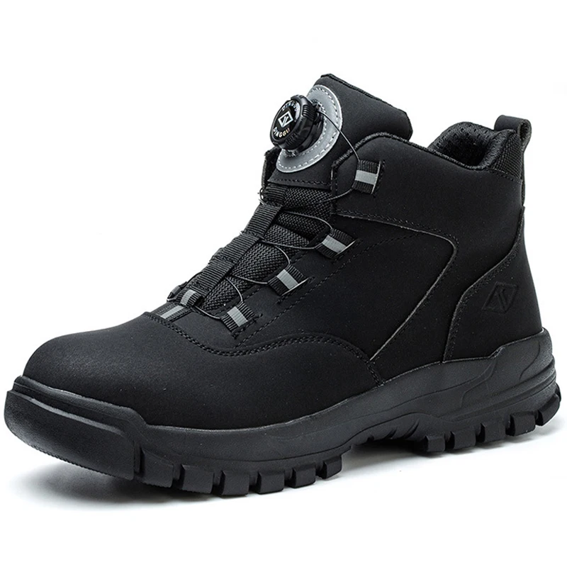 Rotating Buttons Indestructible Shoes Work Sneakers Safety Shoes Men Steel Toe Boots Puncture-Proof Protective Shoes Work Boots