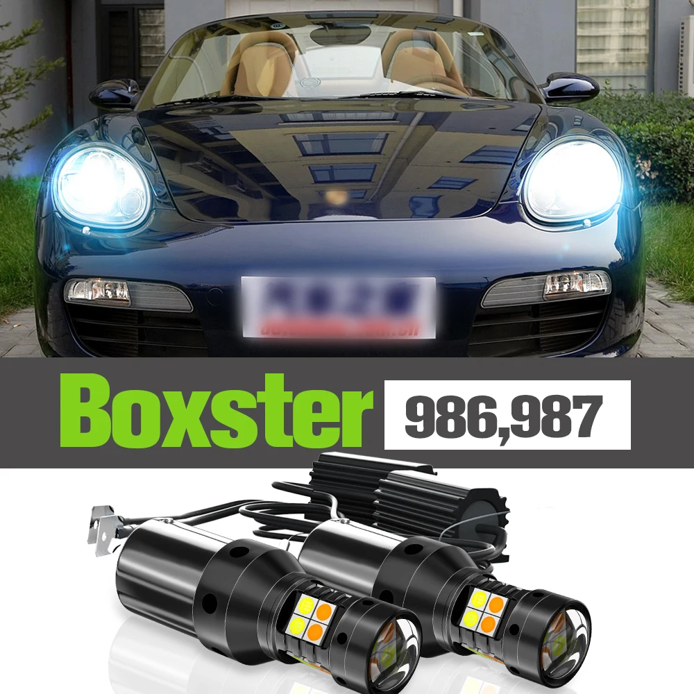 

2x LED Dual Mode Turn Signal+Daytime Running Light DRL Accessories Lamp For Porsche Boxster (986,987)1999-2008 2005 2006 2007