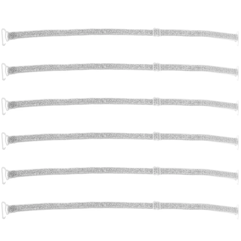 

6Pcs Bra Straps Adjustable Non-Slip Elastic Replacement Straps for Dresses Lingerie Shoulder Strap Replacement Decorative Bra