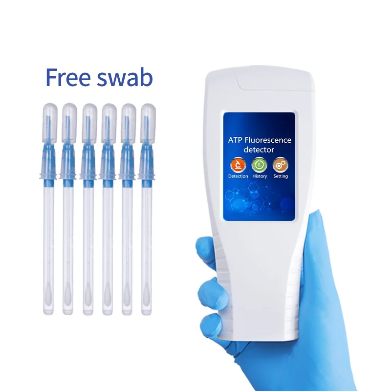 Rilevatore elettronico portatile di fluorescenza ATP Analizzatore rapido di batteri portatile da 1 anno per il rilevamento di macchine per acqua liquida leggera