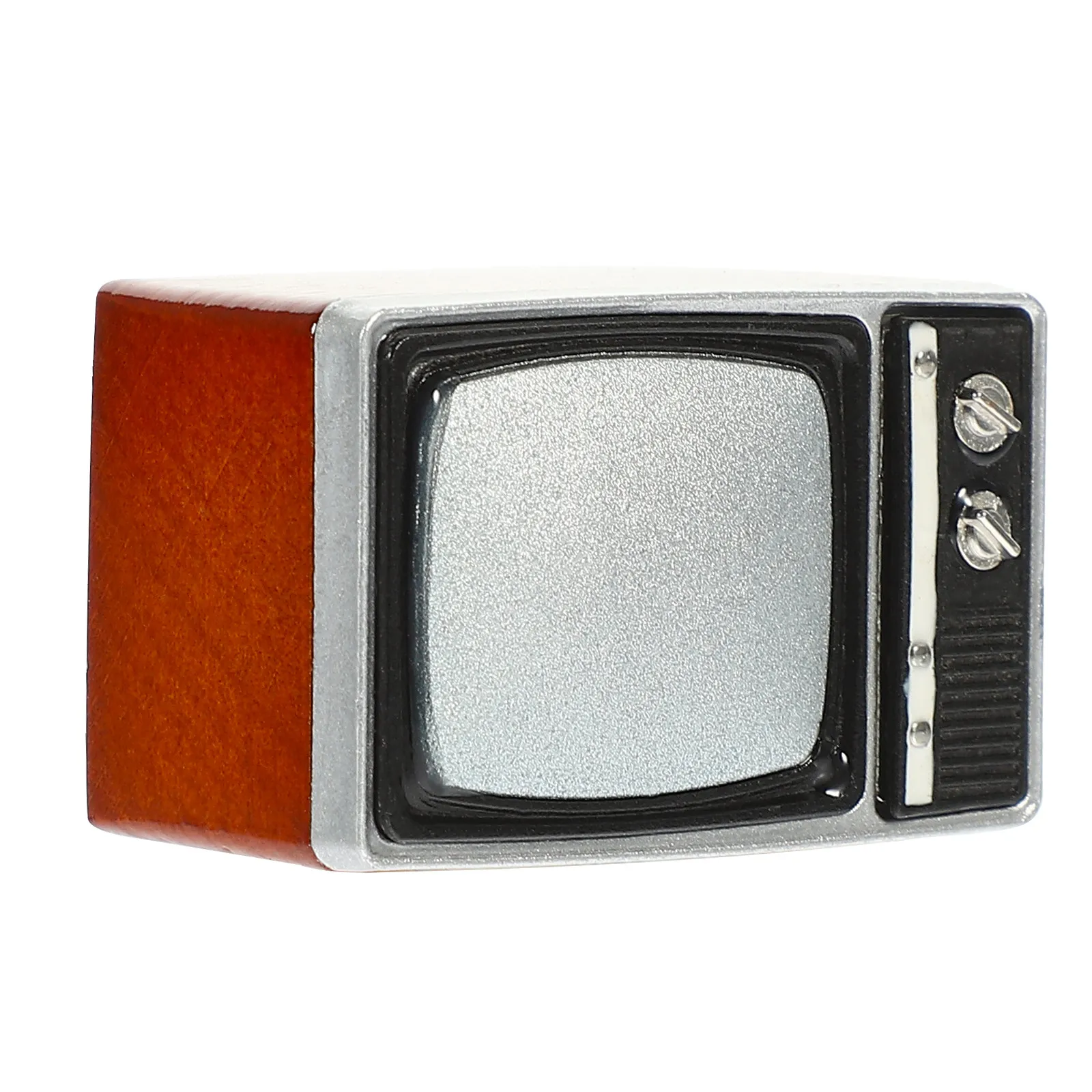 

Miniature Vintage TV Simulation Small Screen Decoration for Mini House Furniture Ornament Landscape Scene House TV
