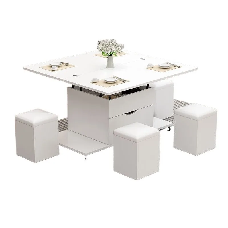 

Coffee table, small apartment, household tea set, table lifting, integrated tea table, living room, folding storage table
