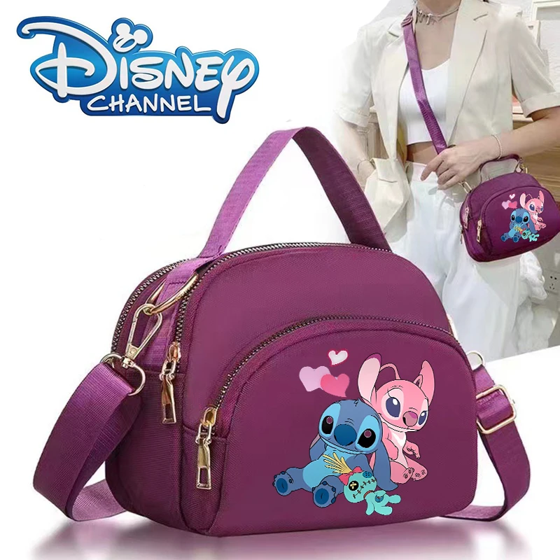 Disney Lilo & stitch, bolsos cruzados para mujer, bolso de hombro para teléfono móvil con cremallera, Mini bolsos multifunción para mujer, monedero