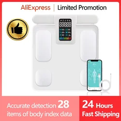 2023 Smart Bioimpedance Scale 8 Electrodes BMI Body Fat Scale Body Weight Scale Professional Body Composition Scale Rechargeable