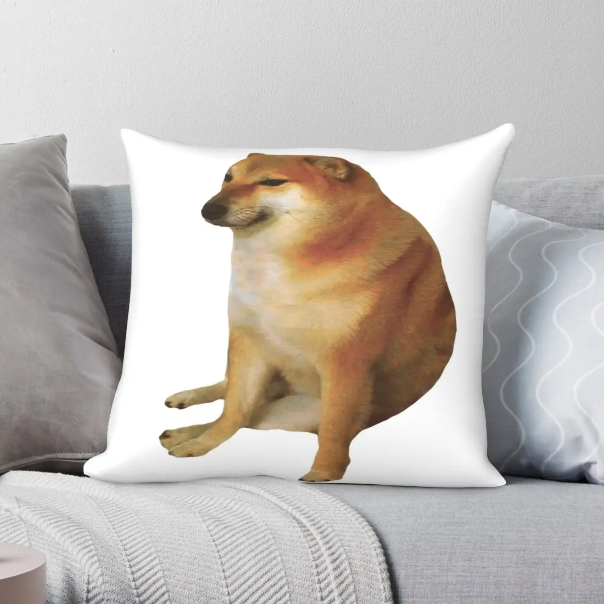 

Cheems чехол для подушки из полиэстера и льна, бархатная креативная Декоративная Подушка на молнии, чехол для подушки