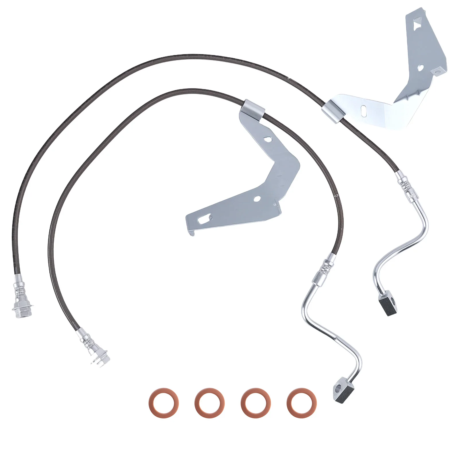 

Stainless Steel Front Brake Line Set for Ford F250 F350 4WD 2008-16 w/Lift Kit