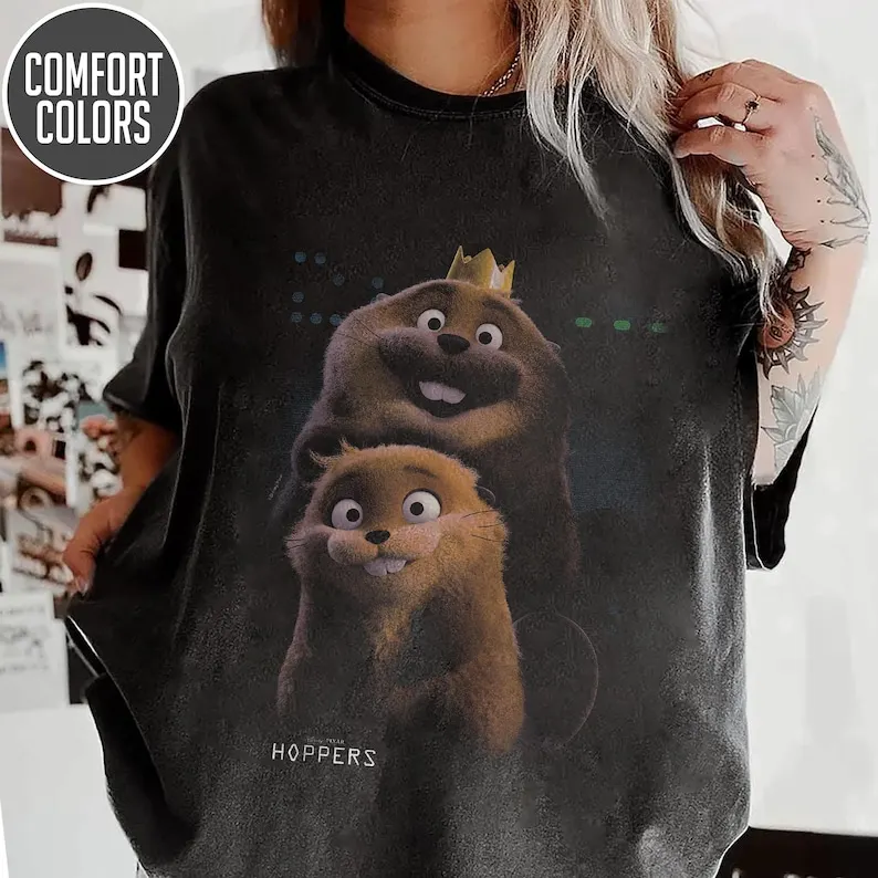 Camiseta Hoppers Mabel y King George Happy Duo, camiseta Mabel Beaver