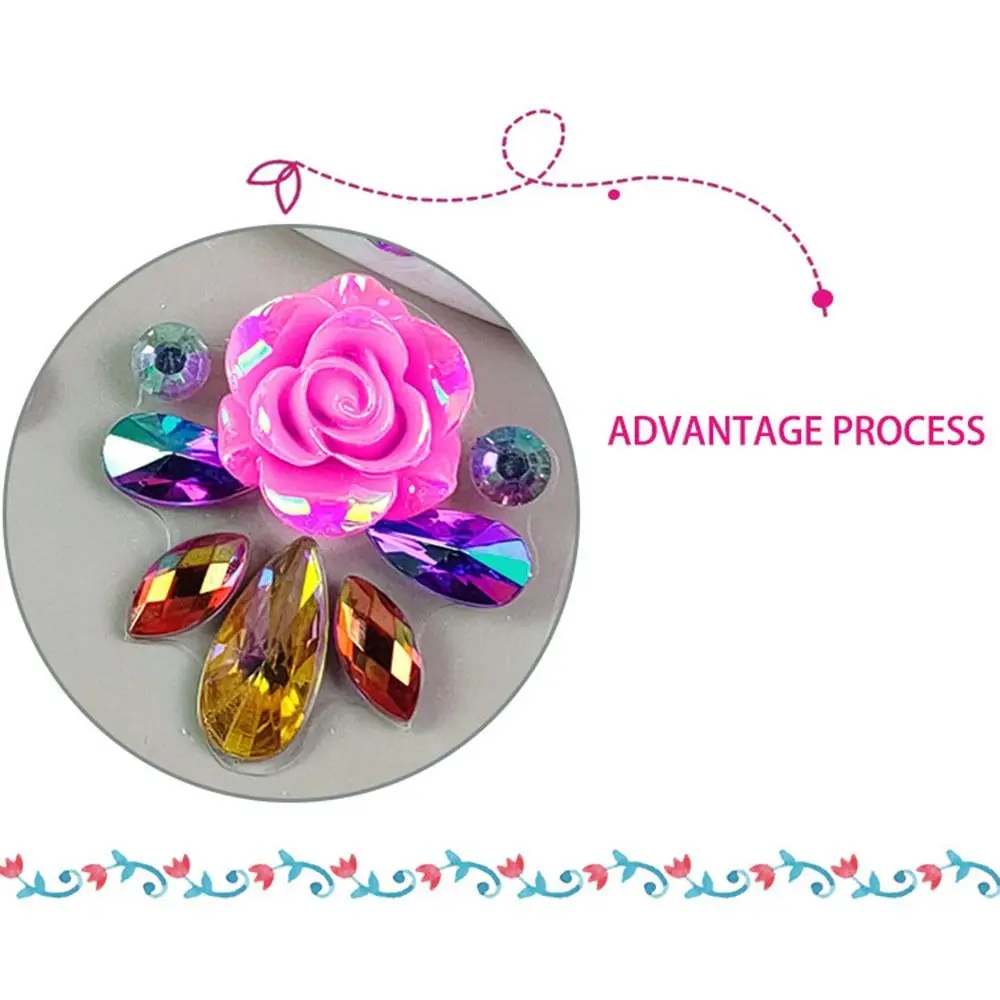 DIY لاصق ماكياج الماس ملصق الماس قناع 3D كريستال كريستال الأحجار الكريمة الوشم المؤقت مهرجان حجر الراين الوشم النساء #4