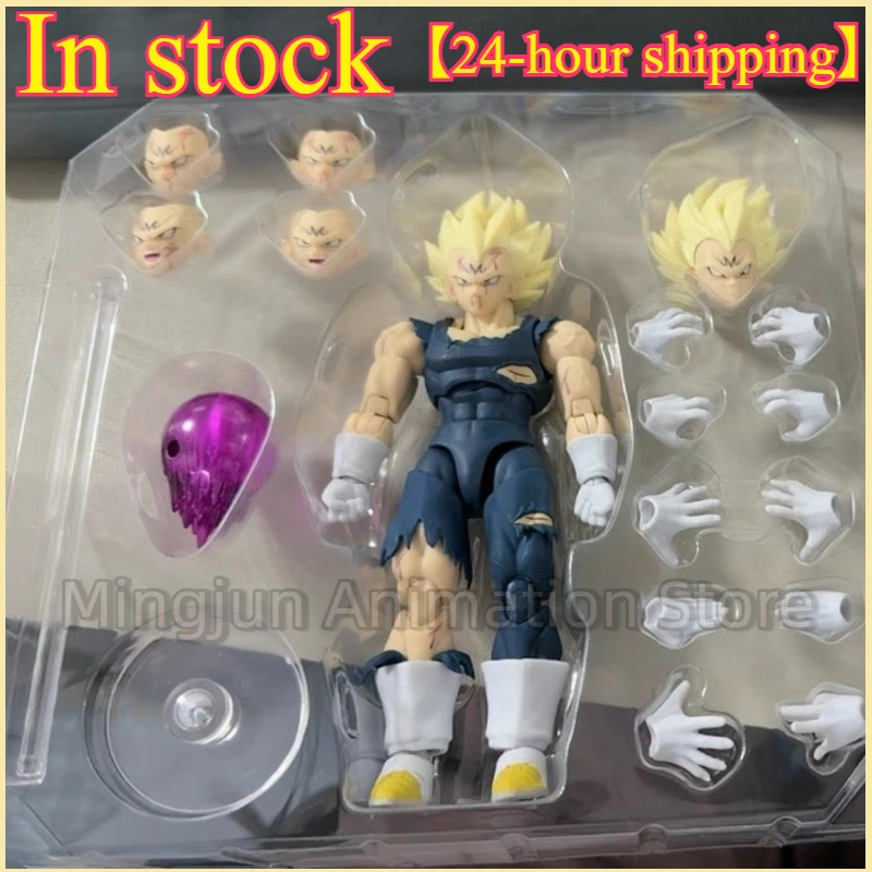 24-Stunden-Versand Black Hole Toys & TK Dragon Ball Z SHF Super Saiyajin SSJ Majin Vegeta Battle Damage Vegeta Toys Geschenke