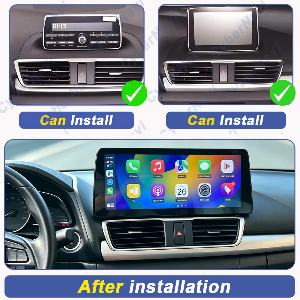 12.3インチ Android 16、マツダ3 アクセラ B - Android Auto Head Unit 12.3 Inch のレビューと価格