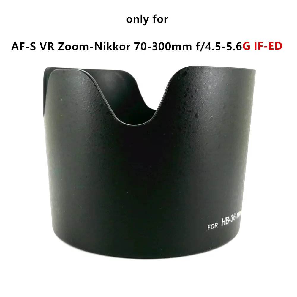 Lens Hood Replace HB-36 for Nikon AF-S VR Zoom-Nikkor 70-300mm f/4.5-5.6G IF-ED / Zoom Nikkor 70-300 MM f4.5-5.6 G IF ED HB36