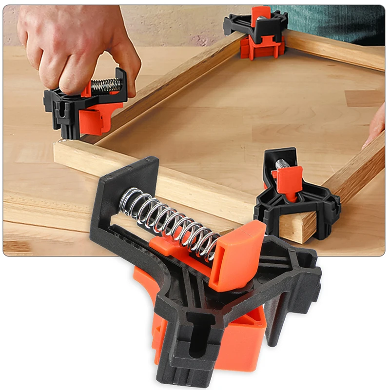 1pc 90 Degree Right Angle Clamp Fixing Clips Picture Frame Corner Clamp Woodworking Hand Tool Pipe Clamp Positioning Fixture