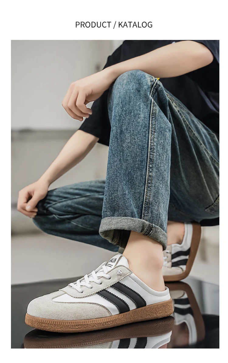 Modische Halbschuhe für Herren, Sommer-Slipper, große Größe 48, Herren-Freizeitschuhe, bequeme Slip-on-Sneaker für den Außenbereich, Herren-Mules – Detail 7