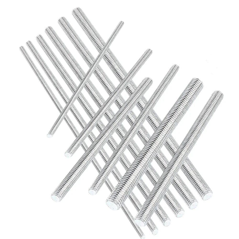 1-3Pcs M2-M20 304 Stainlesss Steel Threaded Rod, Full Thread Bolt 250-500mm Metric Headless Stud for Industrial & DIY Use