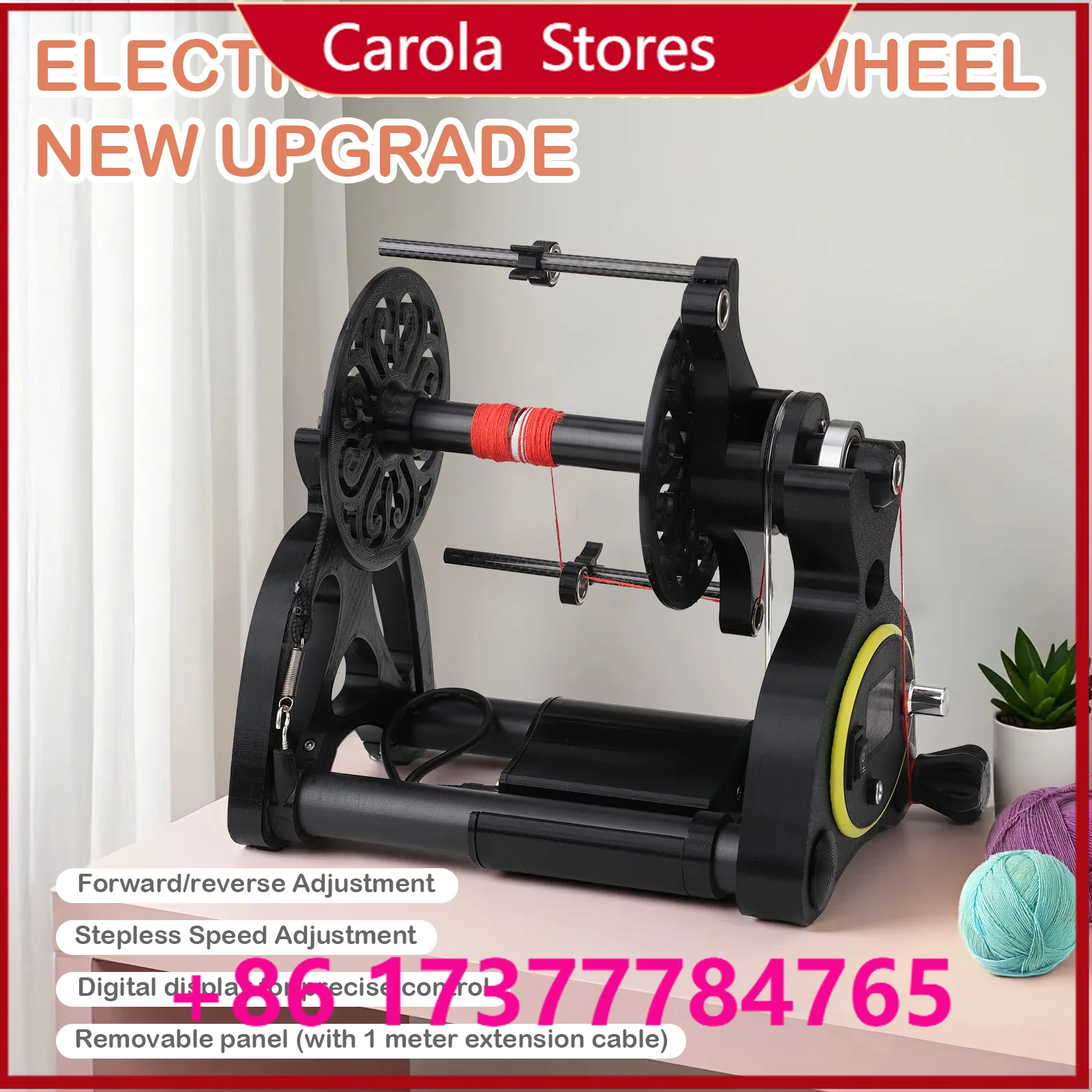 Spinning Yarn Winder Supplies Machine Winding Bobbin Ball Wheel Home Small Dog Fiber Flywheel Hand Mini Arm