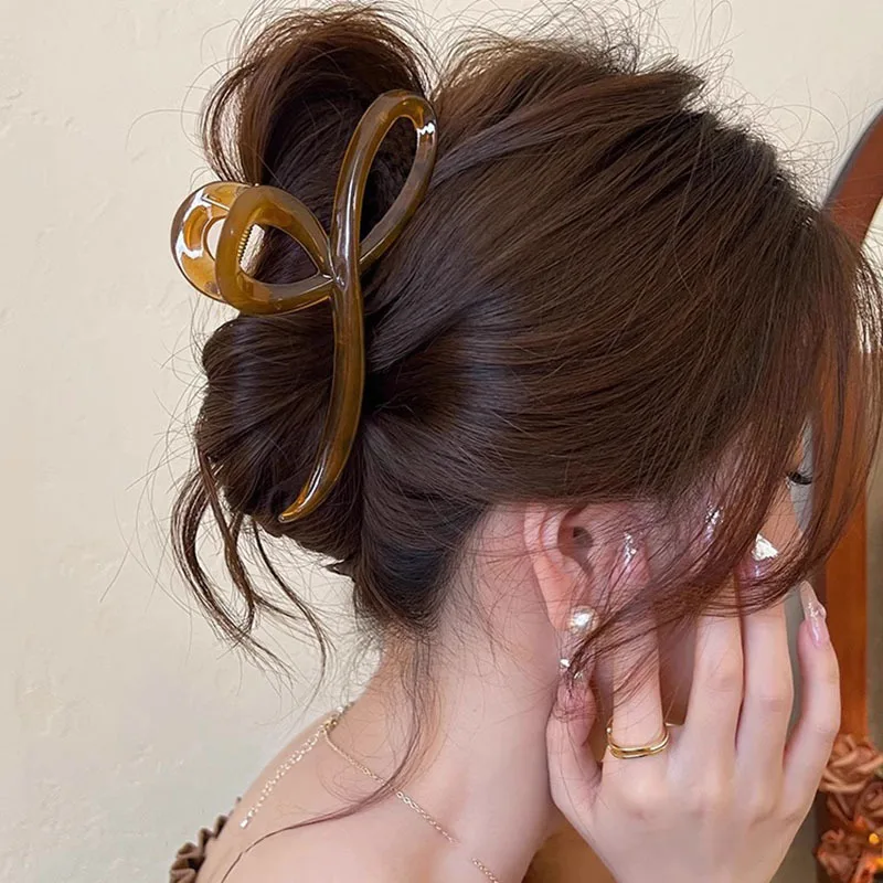 Elegante Gelee Farbe Bogen Haar Klaue Für Frauen Vintage Zurück Stirnband Haar Clip Krabben Mädchen Haarnadel Mode Haar Zubehör Ornament – Detail 9