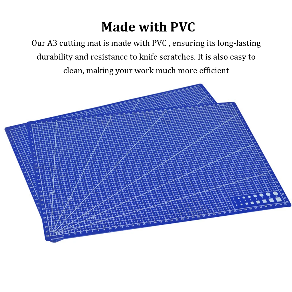 Blue Convenient And Practical PVC Rectangular Cutting Mat Crafters Easy To A3 A4 Cutting Mat A3