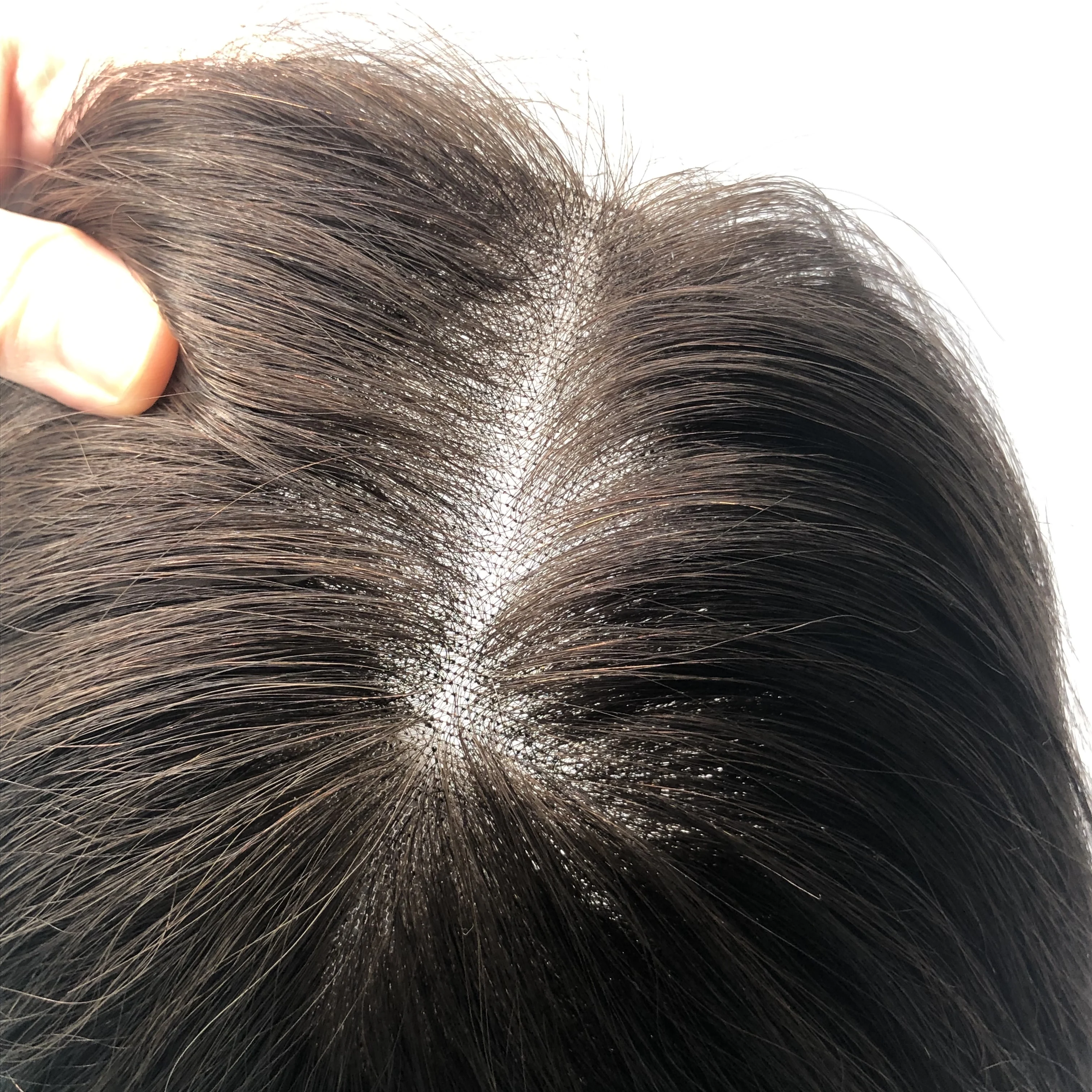 Beauty HQ Smooth Hair Quality Hand Made Toppers Swiss Lace Front Dark Roots Piano Color Stock