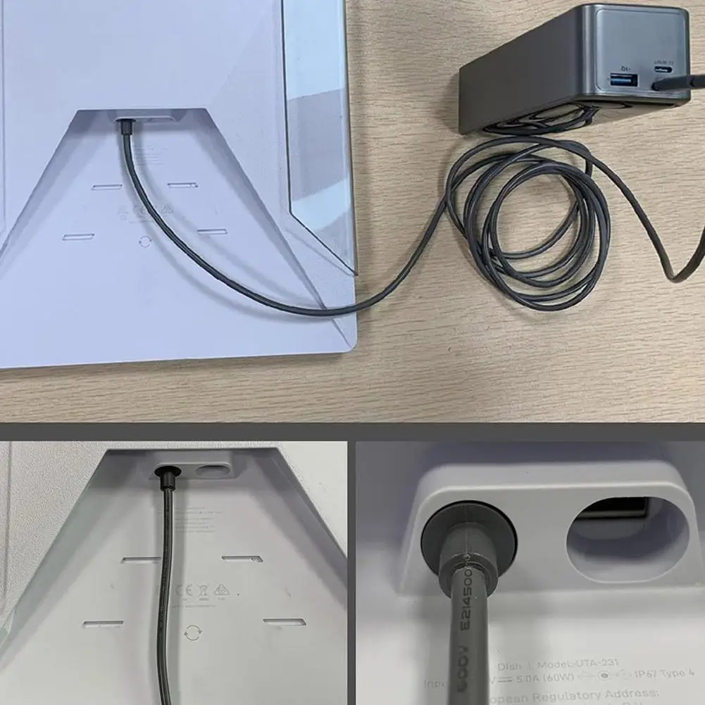 3/5M For STARLINK Mini USB-C To D C Power Cord 100W With Seven Color Lights Built In PD E-mark Chip 20V/5A Waterproof Cable J8M1