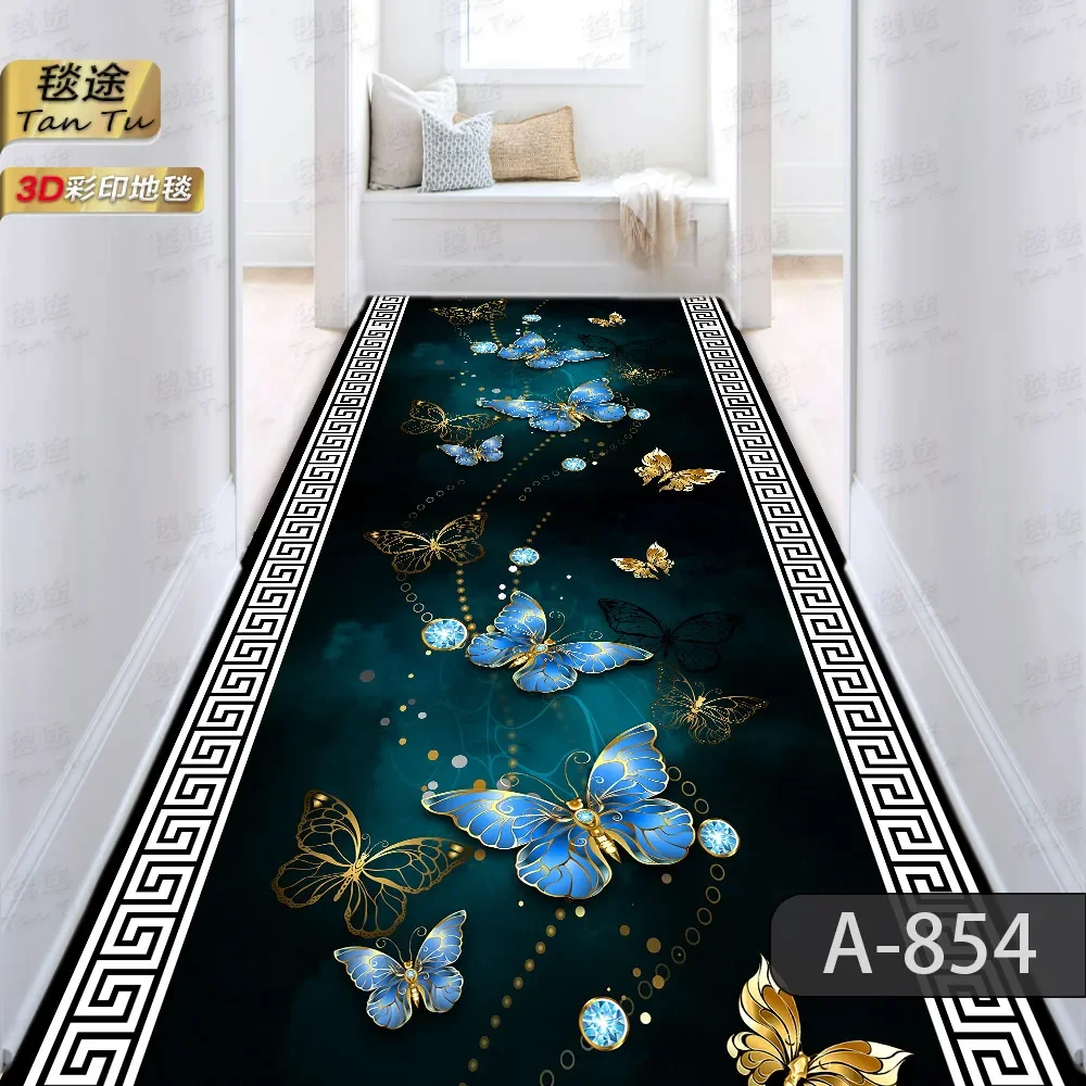 

Abstract Geometric Corridor Hallway Carpet Living Room Area Rug Home DecorKids Play Rug Bedroom Kitchen Rug Carpet Anti-Slip