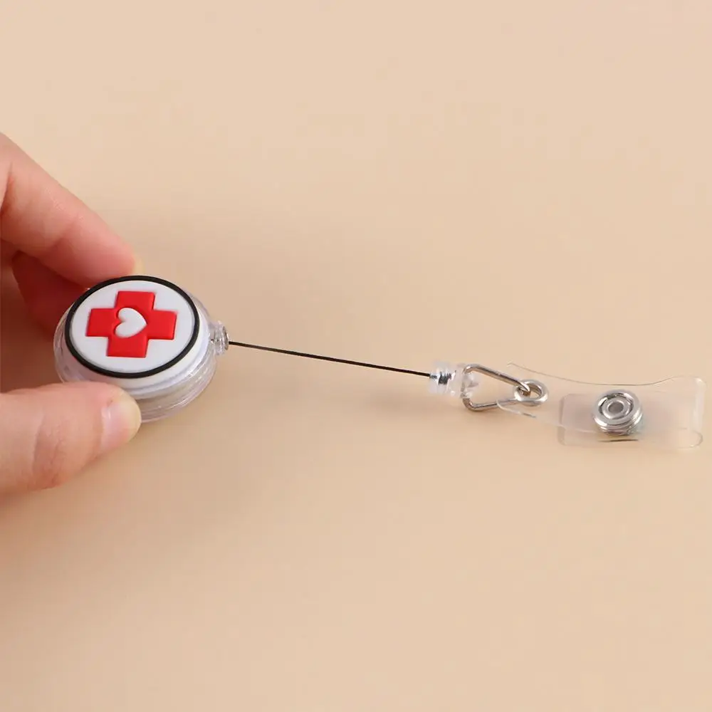 Nurse Doctor Chest Card Holder Work Card Clips Nurse Badge Holder Retractable Badge Reel Hospital Badge Holder ID Card Clips