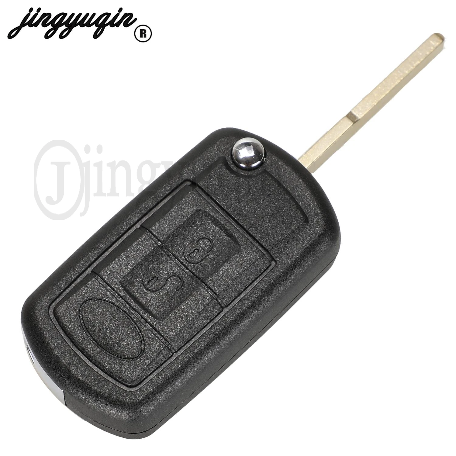 Jingyuqin 3-Tasten Klappbarer Flip-Fernbedienungsschlüsselgehäuse für Land Rover Range Rover Sport LR3 Discovery HU101 Schlüsselblatt Ersatz
