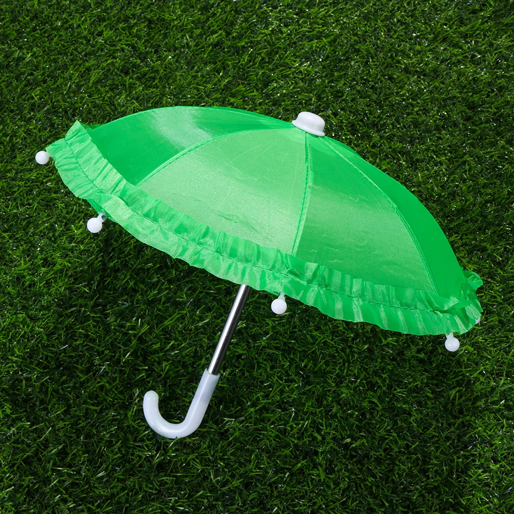 Lace Miniature Umbrella For Dolls Accessories Candy Color Mini Rain Gear For 18 Inch & 43cm Dolls Kids Toys Dollhouse Decoration