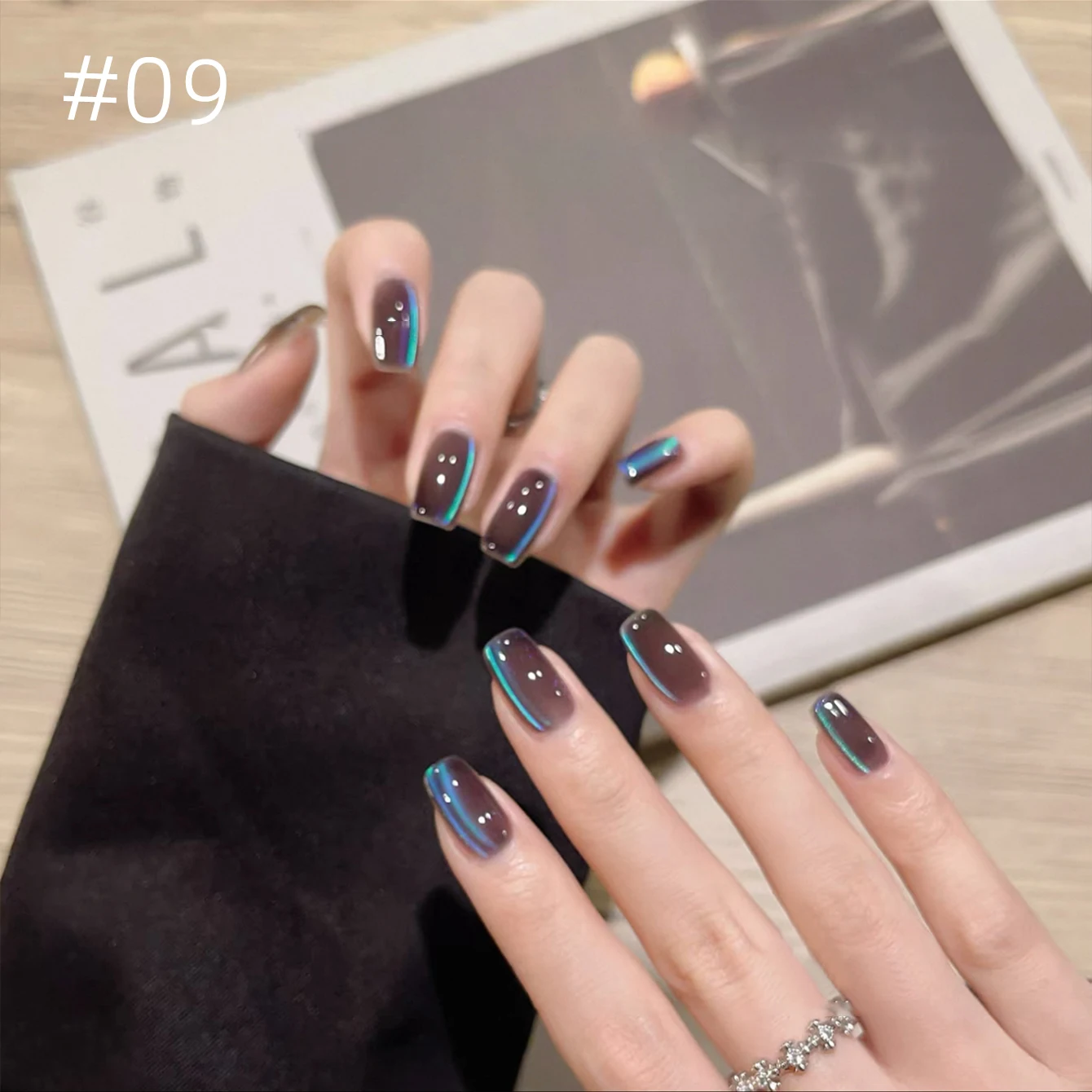 MIANEL 2026 Neuer Braun-Blauer Katzenaugen-Herbst-Winter Retro Himmelblauer Eleganter Glasperlen-Katzenaugen-Aufhellender Gel-Nagellack – Detail 26