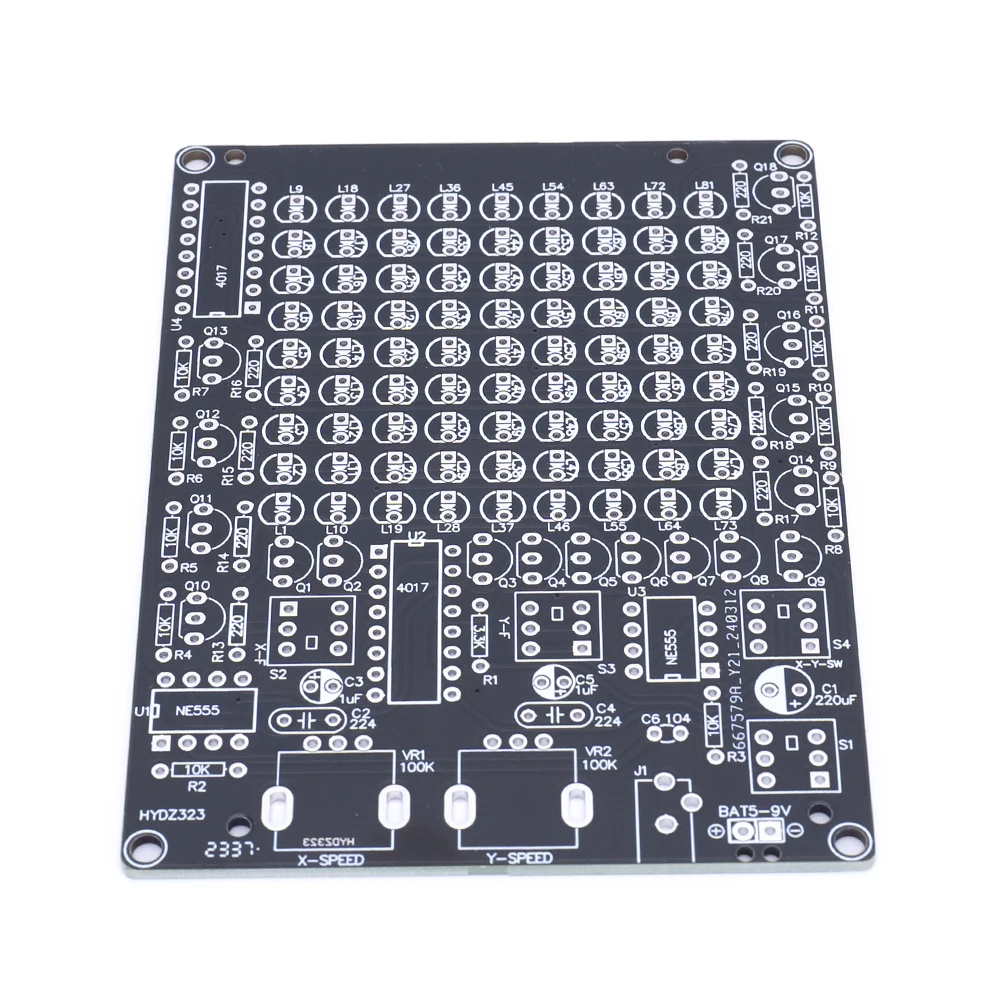 CHA-81 LED ライトキット電子モジュール DC4.5-9V USB/バッテリー電源 9x9 ドットマトリックスボード 学校の学生向け STEM 教育用