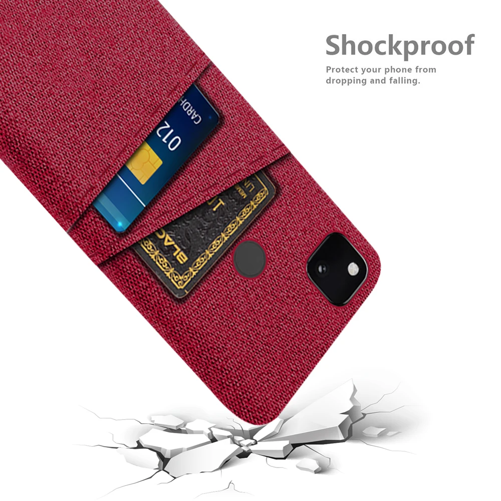 Dla Google Pixel 4A 4G 5A 5G 4XL 5 5XL 6 7 Etui Funda Dla Google Pixel 4 A XL Podwójna karta Tkanina Luksusowy pokrowiec biznesowy