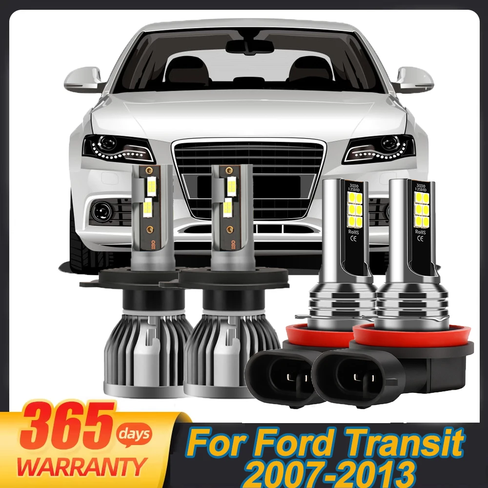 

40000LM LED Headlight Bulbs 240W High Low Beam Car Lights 12V Turbo Fog Lamps For Ford Transit 2007-2013