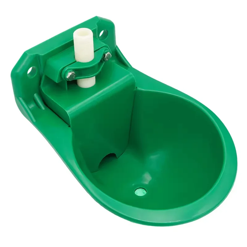 

Hot Sale Automatic Goat Water Bowl One-Piece Green Plastic & Stainless Steel Sheep Drinker Waterer With Valve