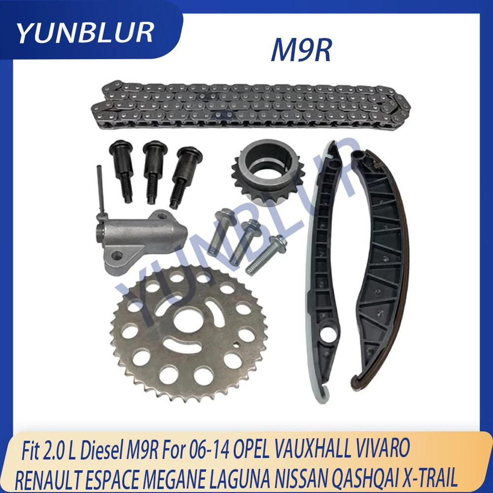 Engine Timing Chain Kit Fit 2.0 L Diesel M9R For 06-14 OPEL VAUXHALL VIVARO RENAULT ESPACE MEGANE LAGUNA NISSAN QASHQAI X-TRAIL