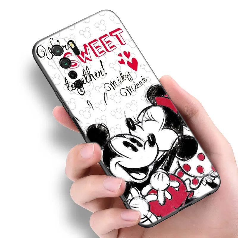 Funny Mickey Minnie Black Silicone Phone Case For Huawei Nova 11 12 Ultra 9 10 SE Pro 11E 11i 12i Y70 + Y60 Y61 Y71 Y72 Y90 Y91