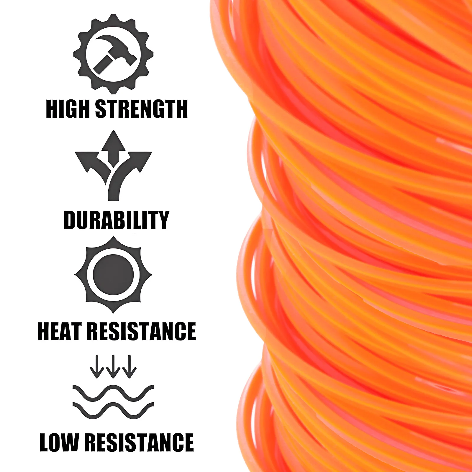 50M/100M/1LB Orange oder Blau Nylon Kreisförmige Rasentrimmer Linie Längere Länge Linie für Pinsel Cutter Seil Rasenmäher Kopf Zubehör