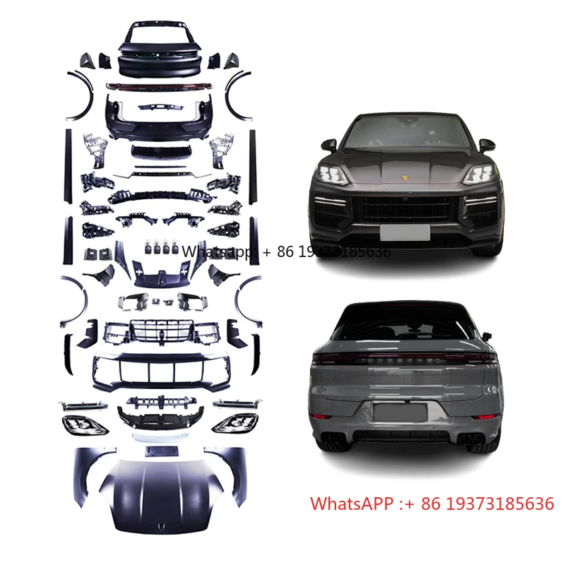 Para Porsche Cayenne 2018-2023 modificación de coche 2024 Cayenne Turbo GT Bodykit luces de coche faros LED parachoques delanteros y traseros