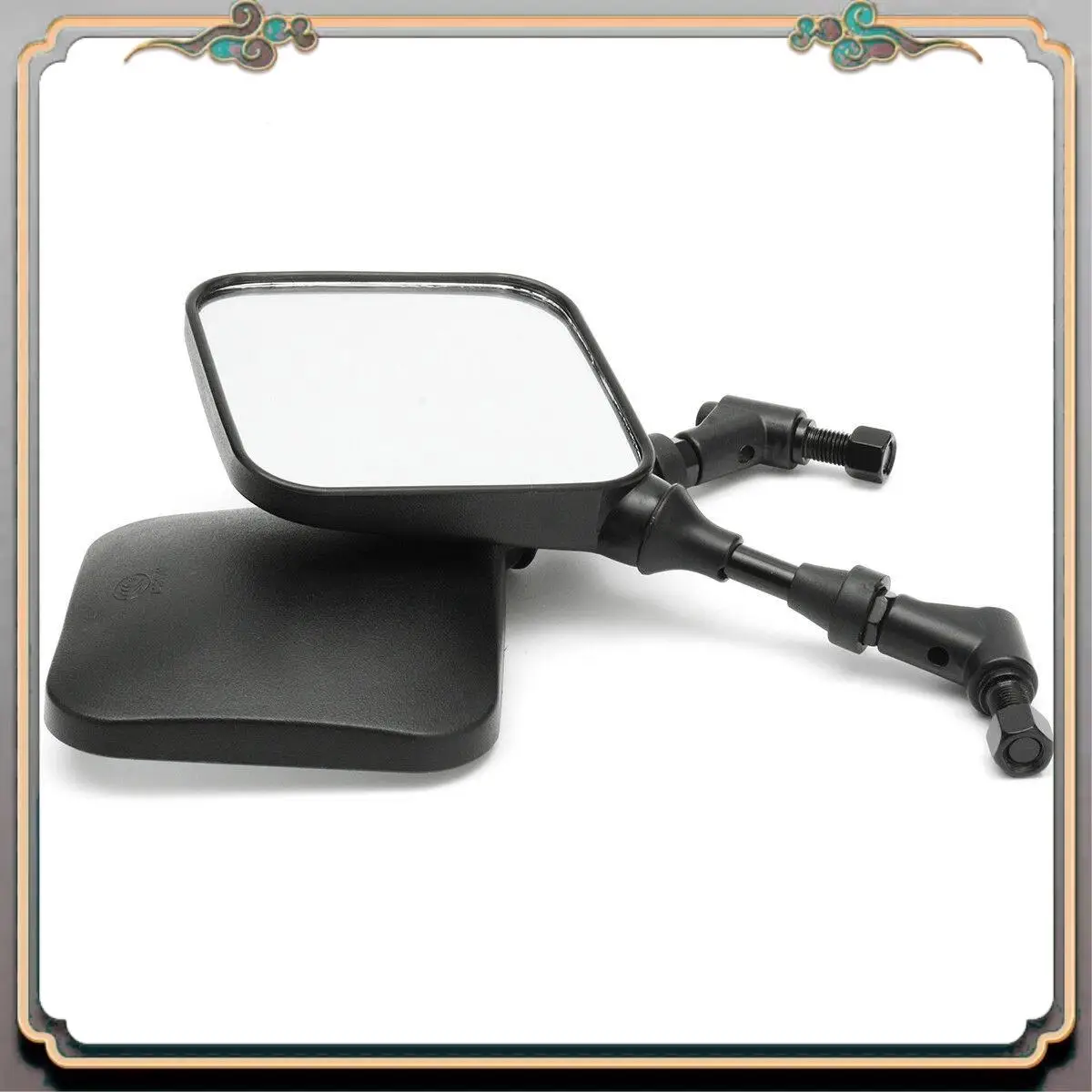 

Reliable-2Pcs Motorcycle Rear View Mirror Black For Suzuki Dr 200 250 Dr350 Drz 400 Dr650