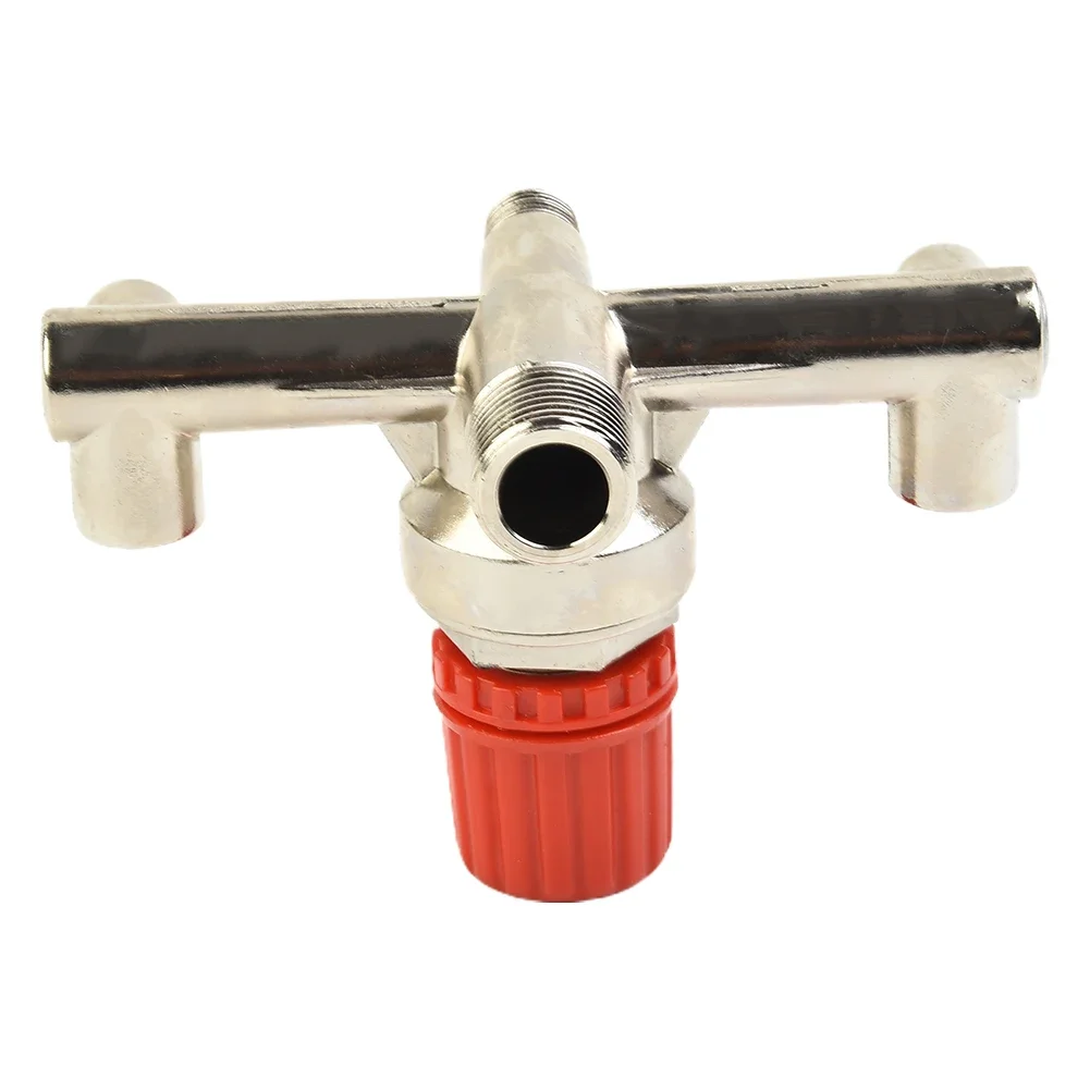 Original Gas Gauge Compatible Double Outlet Tube Air Compressor Switch Pressure Regulator Valve Zinc Alloy Material