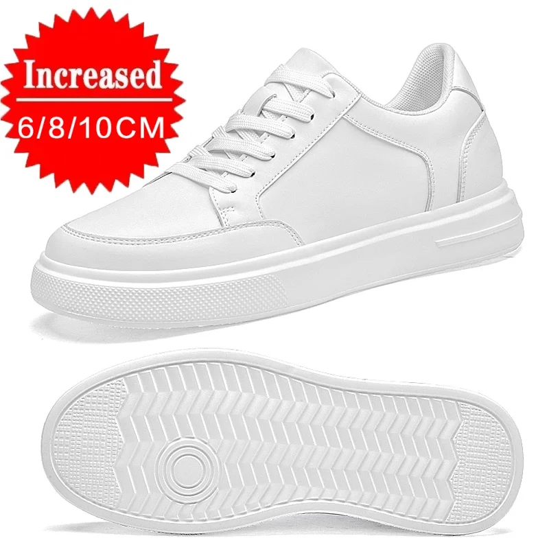 

Men Sneakers 2026 New Elevator Height Increase Shoes 6/8/10cm Comfortable Breathable Casual Thick Sole White/Black Fashion Shoes