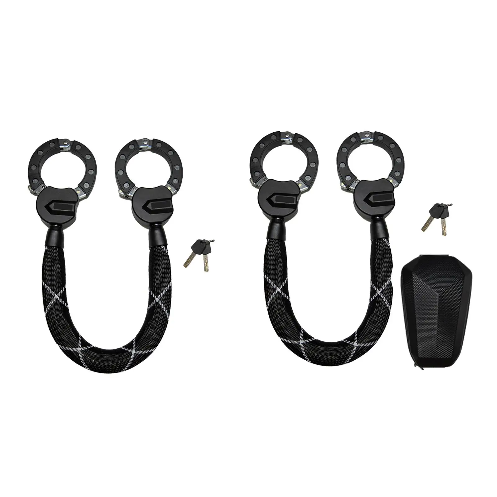 Electric Bike Lock with Key Heavy Duty Bicycle Lock High Security Lock for Fence Door Mountain Bike Road Bike Cycling Motorcycle