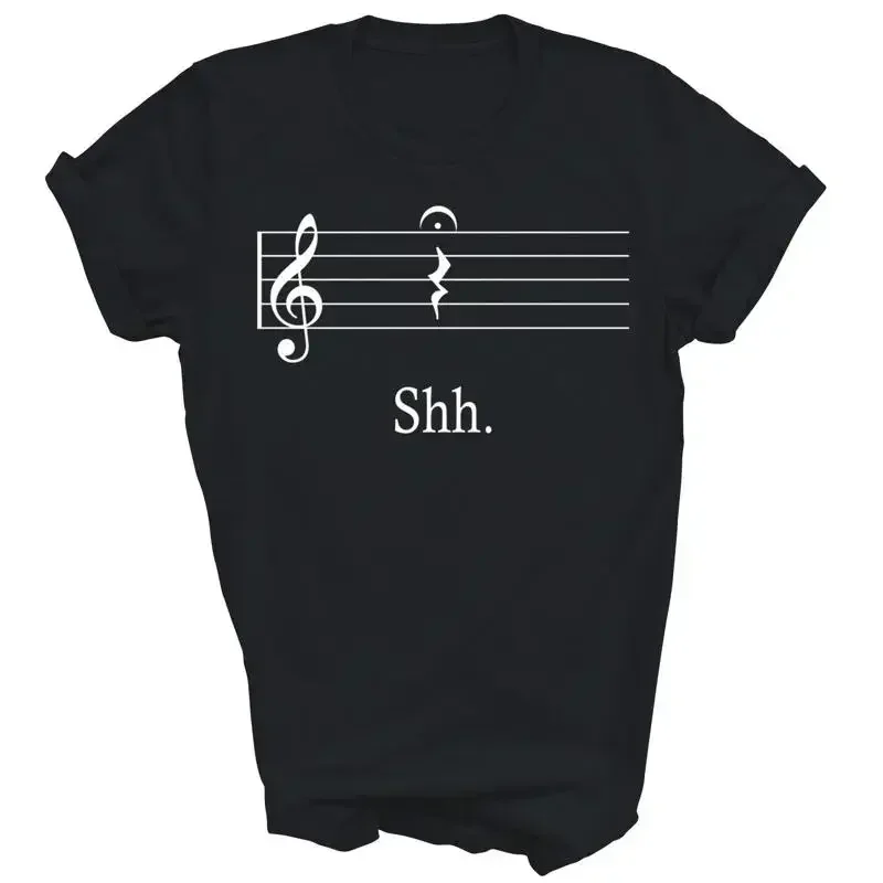 Shh Quarter Rest Fermata Music Band Lover Guitar T Shirt