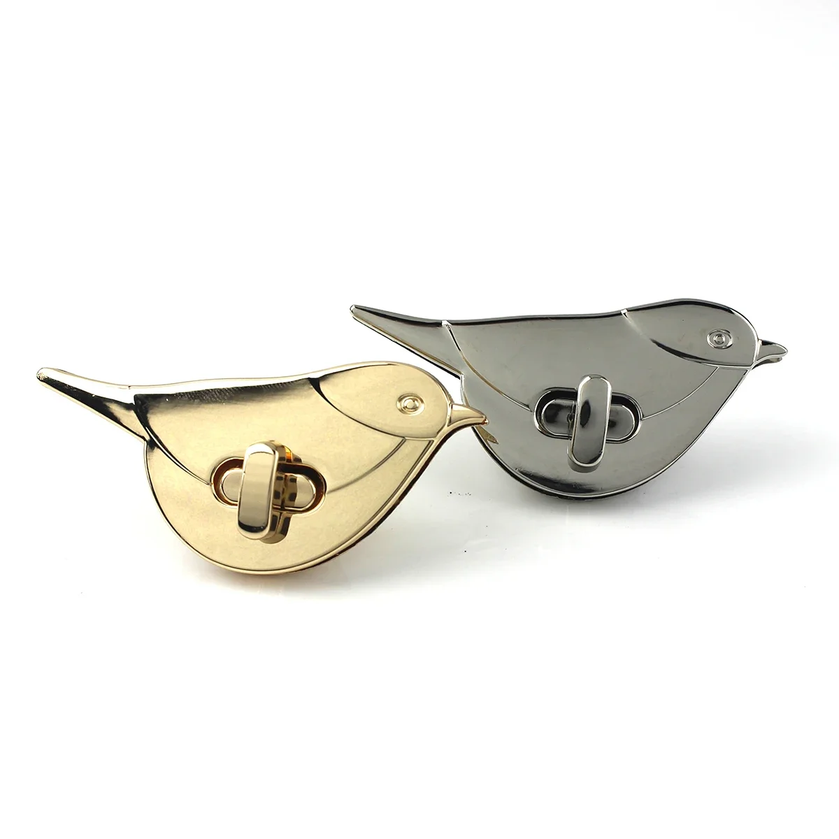 1piece Metal Bag Lock Bird Shape Twist Turn Lock Closure Clasp Buckle Leather Craft Bag Parts Purse DIY Hardware Accessories