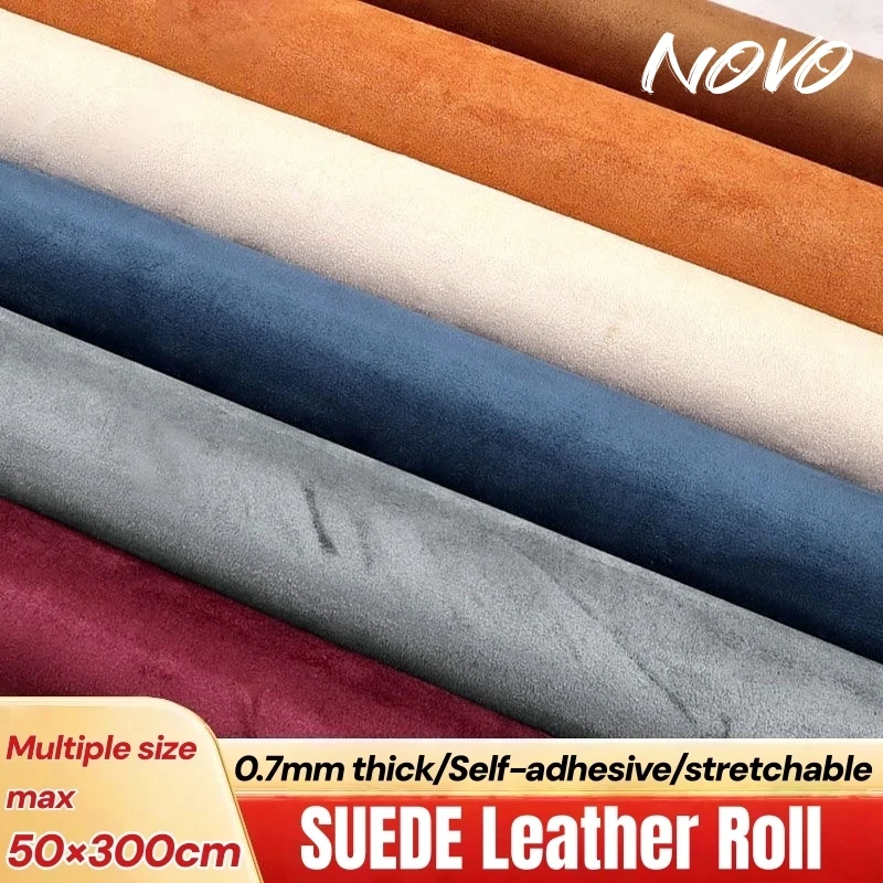 

Self Adhesive Suede Fabric Faux Suede PU Leather for Car Interior Modification Styling Decal Self-adhesive Film DIY Craft Decor