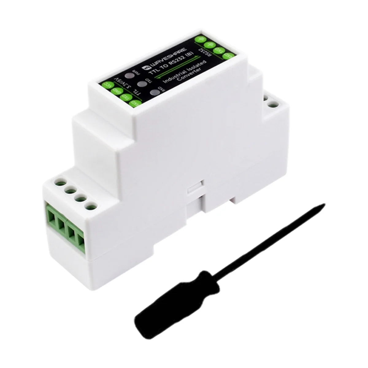 

Waveshare TTL to RS232 Serial Converter Rail-Mount Galvanic Isolated Converter 3.3-5V Signal Level Multi-Isolation Protection