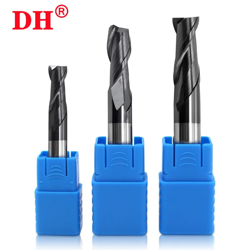 Milling Cutter Alloy Coating Tungsten Steel Tool Cnc Maching HRC55 2 Blade Endmills Top Milling Cutter Kit Milling Machine Tools