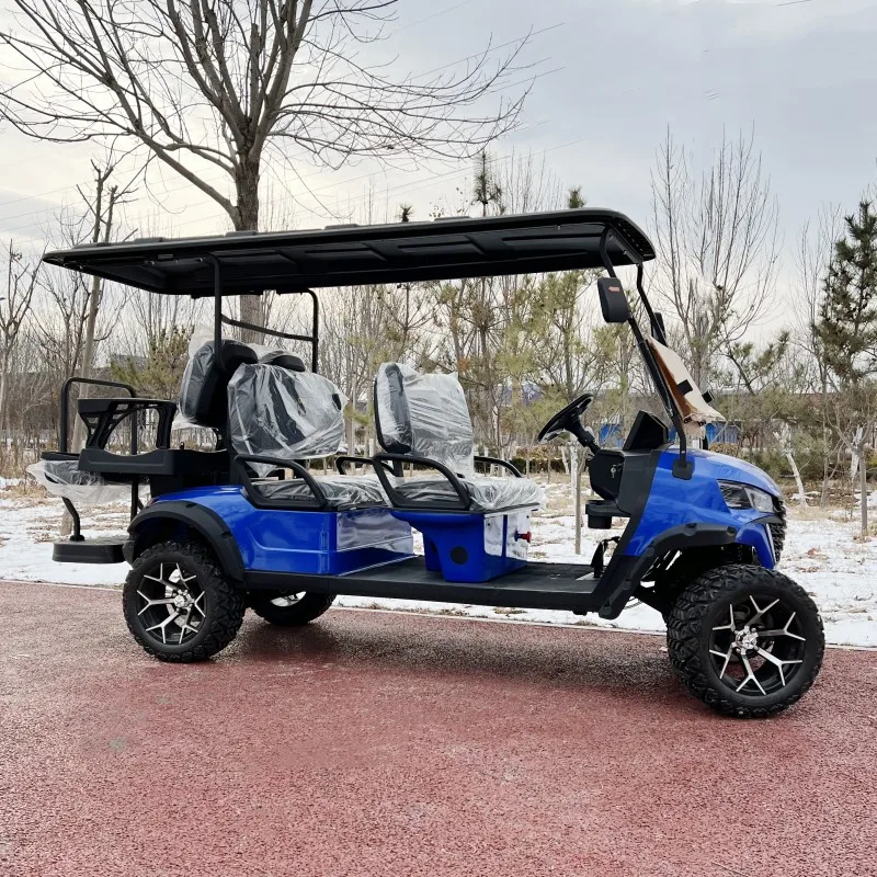 2024 New Design 4 6 Seater Golf Cart 5000W Motor With Gas or Electric Power 4 Wheel Solar Electric Golf Cart