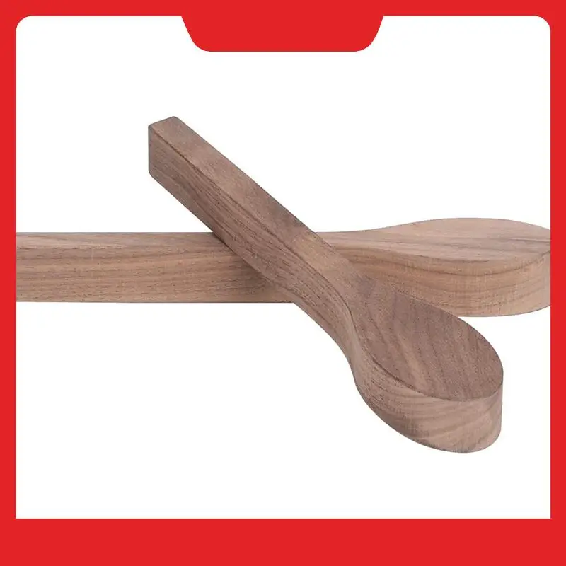 2-pack houtsnijwerk lepel blanco walnoot onvoltooide houten ambachtelijke whittling kit voor beginnende kinderen totale lengte ongeveer 16,1 cm