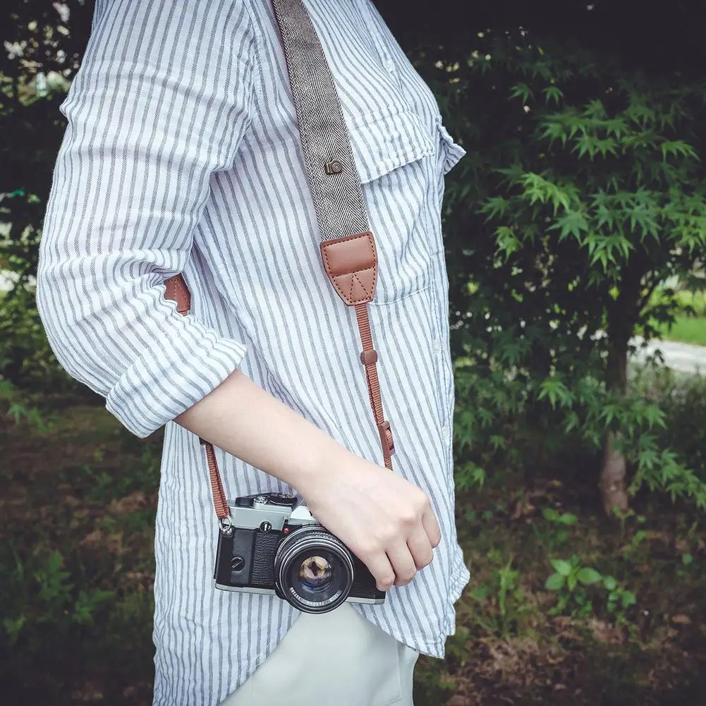 DSLr-カメラ用デジタルカメラストラップ,調節可能なショルダーストラップ,Nikon,Canon,Sony,カメラレンズ,アクセサリーと互換性があります