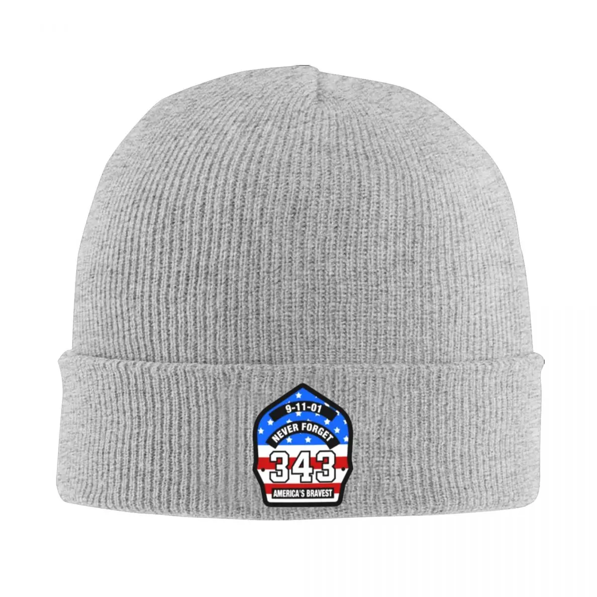 2021 Never Forget 9-11 20Th Anniversary Patriot Day 343 America's Bravest Beanies Caps Warm Knitting Hat Bonnet Outdoor Ski Cap